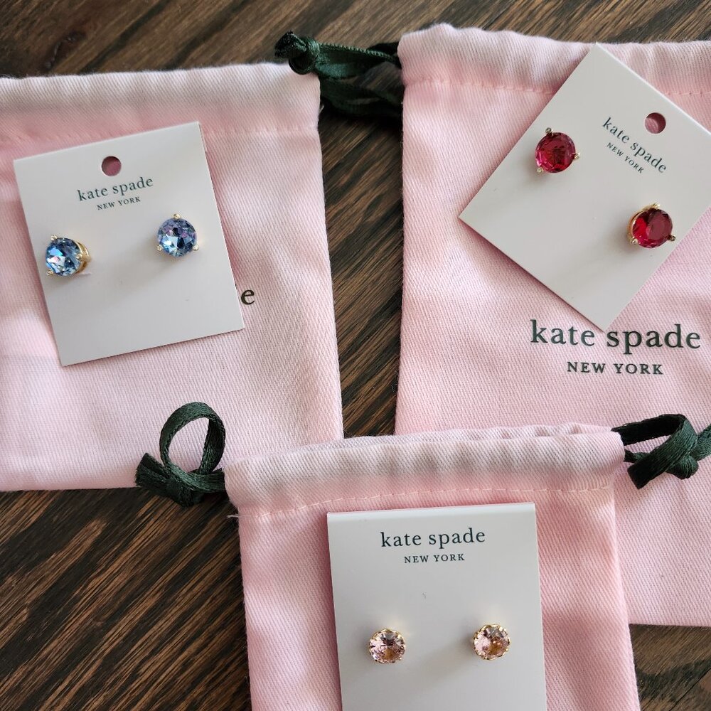 3 Kate Spade Rise & Shine and That Sparkle stud earrings